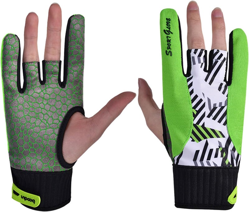 NUEAYMS 1 Pair Right Hand Bowling Gloves for Wristband Bowling Accessories Anti-Slip Sports Gloves with Wrist Support, Slip Resistant, Breathable, Men's Bowling Gloves - Image 1